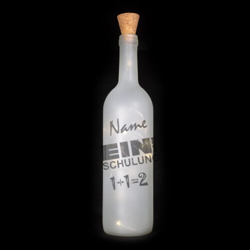 satinierte, personalisierte Leuchtflasche, Jusign