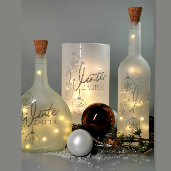 LED-Leuchtflasche Winterzaube, Jusign